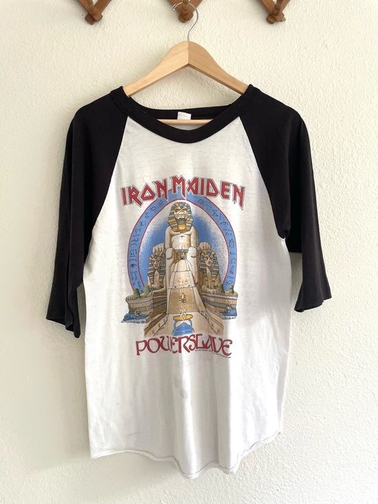 Vintage Other - Vintage Iron Maiden Shirt 1984 World Slavery Tour Powerslave Raglan Jersey